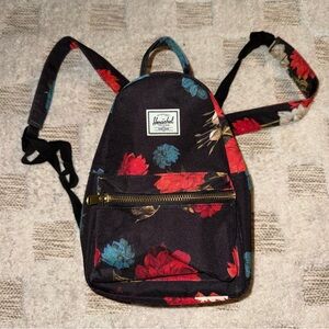 Herschel Nova Vintage Floral Black Mini Backpack